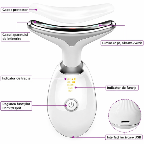 Aparat de Masaj Facial cu Efect Lifting