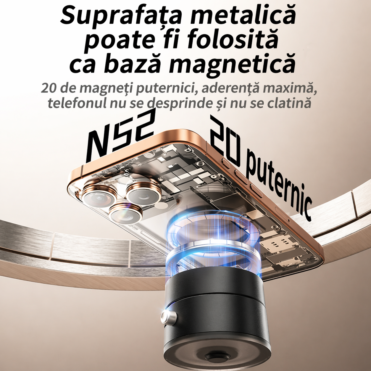 Suport Telefon Auto Magnetic